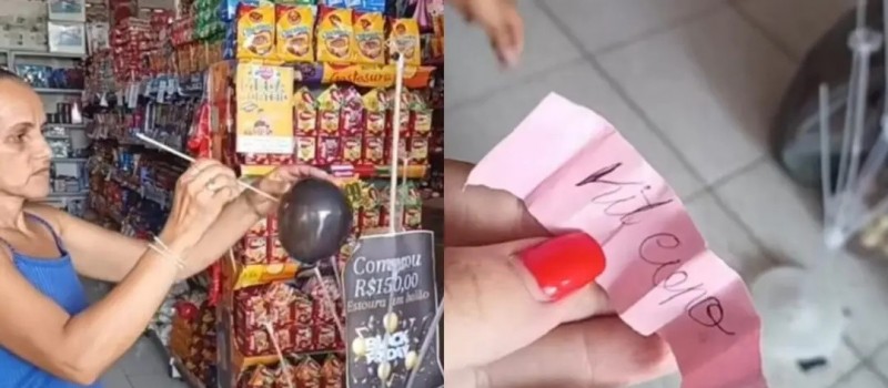 Reao de clientes aps ganharem prmios em promoo 'estoura bales' viraliza na PB