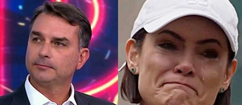 Michelle Bolsonaro desabafa ap�s supostos ataques de Fl�vio Bolsonaro: 'Lixo'