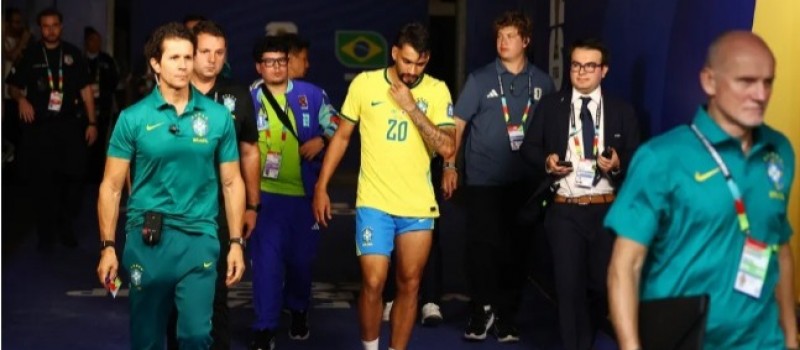 Lucas Paquet� passa por exames e tem les�o constatada