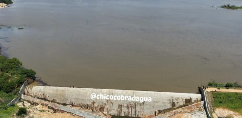 Barragem Farinha atinge quase 96% da sua capacidade e faltam 14cm para sangria