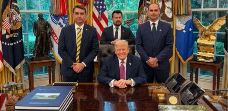 Presidente Donald Trump 'rasgou' elogios a Lula em encontro com Fl�vio Bolsonaro