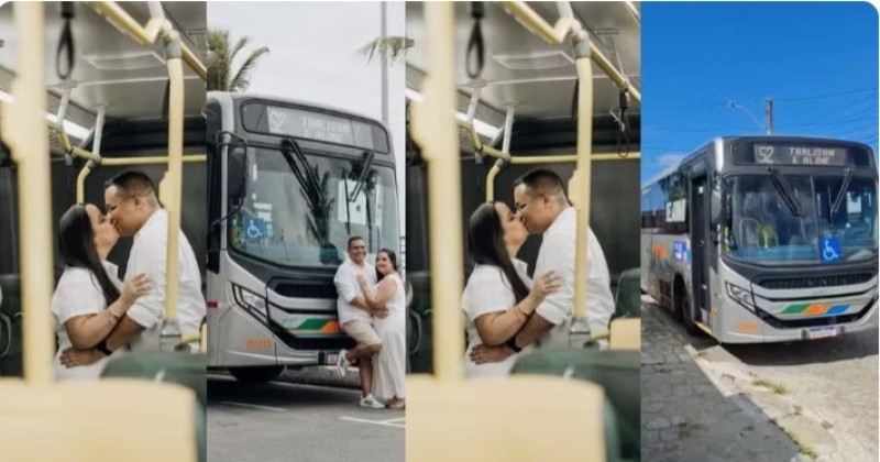 Noiva chega de �nibus a casamento e hist�ria viraliza nas redes sociais