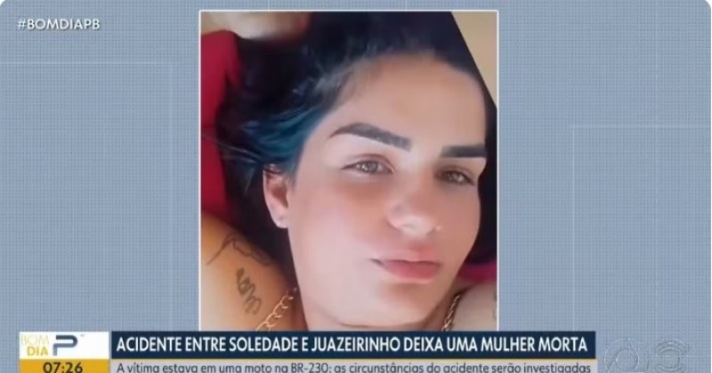 Mulher morre em acidente com motocicleta entre Soledade e Juazeirinho, na PB