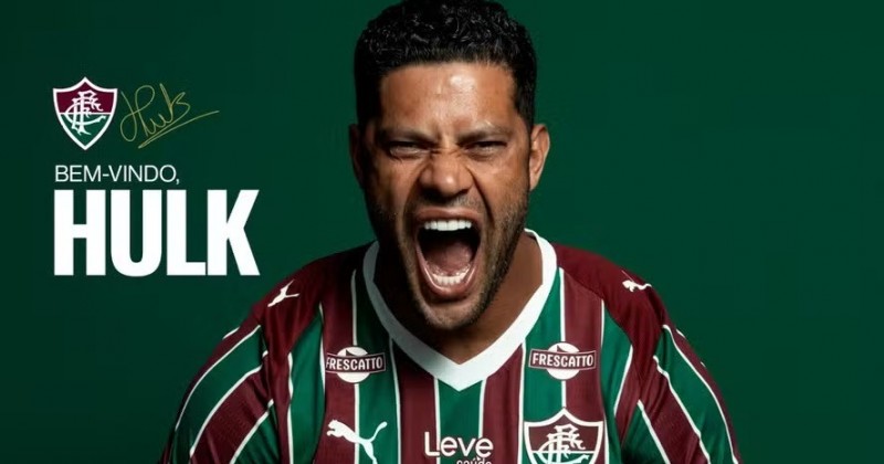 Fluminense anuncia a contrata��o do atacante Hulk: 'Muito feliz em fazer parte dessa fam�lia'