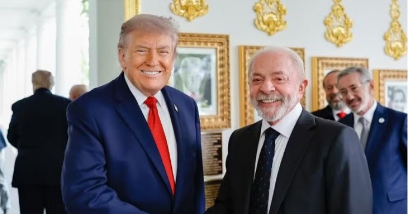 Trump diz que Lula � um 'bom homem' e 'inteligente' ap�s reuni�o na Casa Branca