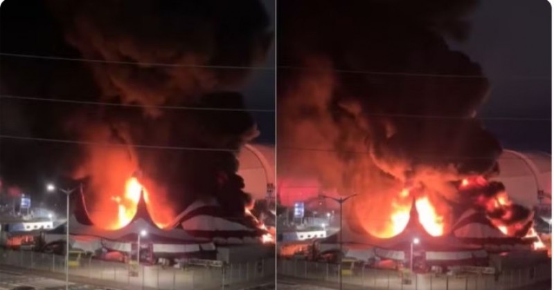 [V�DEO] Inc�ndio destr�i Circo do Tirullipa em Natal