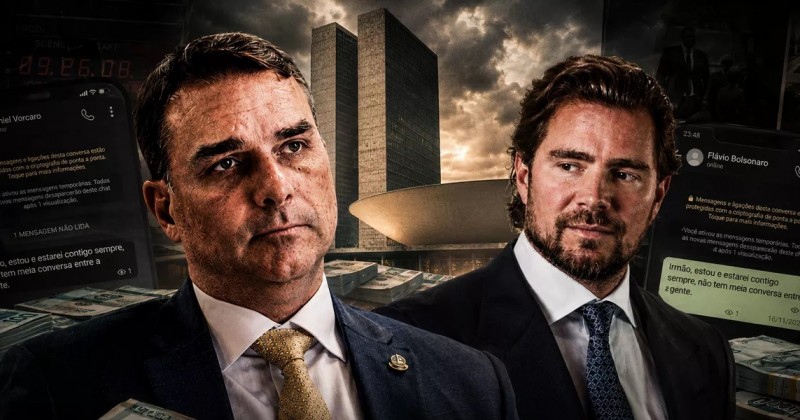 Aliados admitem que proximidade de Flavio Bolsonaro com Vorcaro � um 'golpe fatal' na campanha