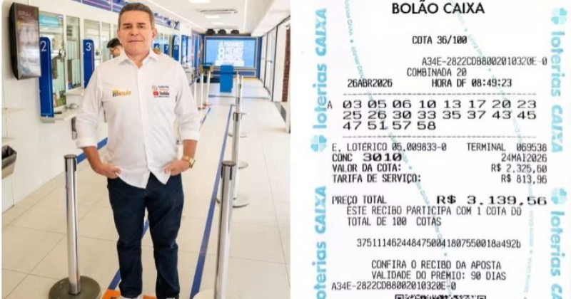 Dono de lot�rica no Cear� � um dos ganhadores de pr�mio de R$ 168 milh�es na Mega-Sena