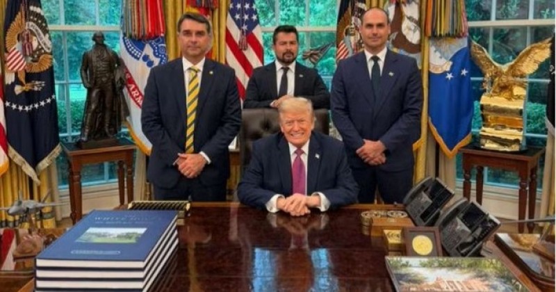 Presidente Donald Trump 'rasgou' elogios a Lula em encontro com Fl�vio Bolsonaro