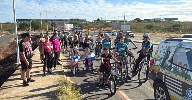 Passeio infantil em Patos encerra programao da Semana Municipal do Ciclista 