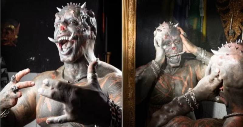 Recordista do Guinness, Diabo estima R$ 200 mil em modificaes no corpo