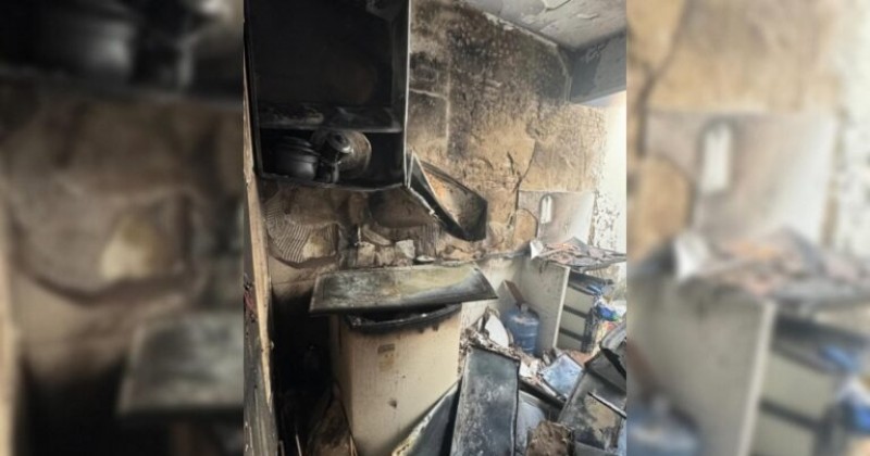 Incndio atinge residncia aps vazamento de gs em So Bento