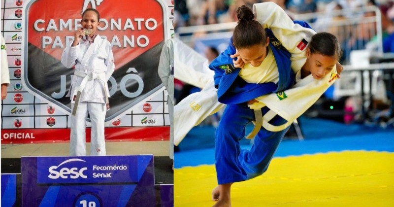 Patoense  campe paraibana de Jud na categoria Sub-13  34 kg 