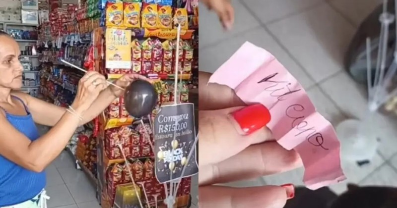 Reao de clientes aps ganharem prmios em promoo 'estoura bales' viraliza na PB