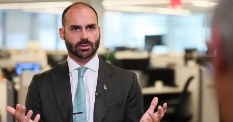 Hugo Motta diz que Eduardo Bolsonaro j alcanou nmero de faltas para ter mandato cassado