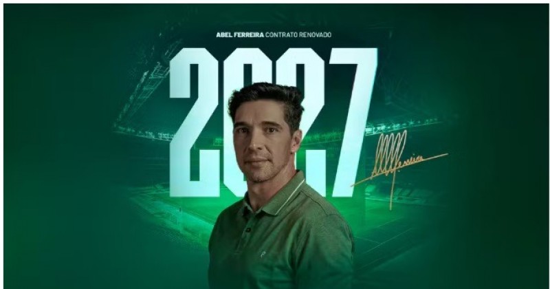 Palmeiras renova contrato com tcnico Abel Ferreira; veja detalhes