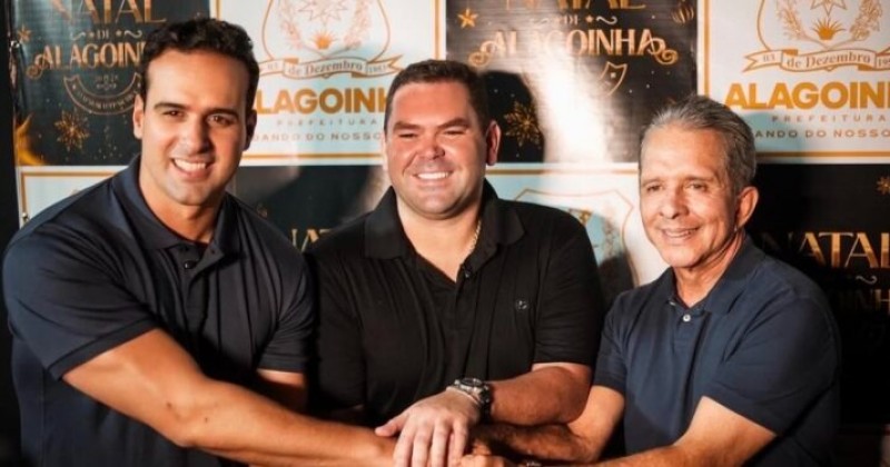 Lucas e Nabor recebem apoio de prefeito do MDB no Natal de Alagoinha