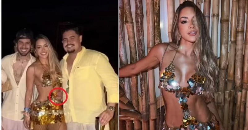 Influencer de Patos Gessica Muniz surge agarrada com Z� Felipe no r�veillon no RN 