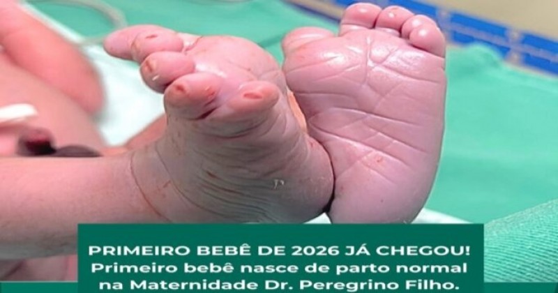 Primeiro beb� de 2026 nasce de parto normal na Maternidade de Patos
