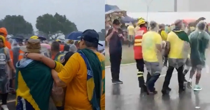 Queda de raio fere dezenas em ato de Nikolas em Bras�lia