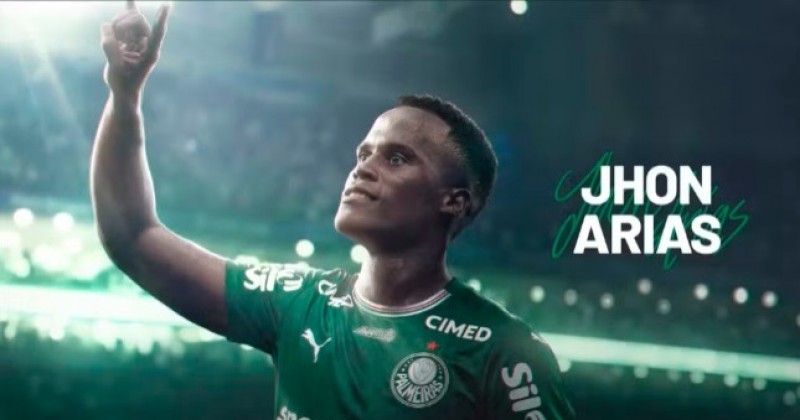 Palmeiras anuncia a contrata��o do meia-atacante Jhon Arias