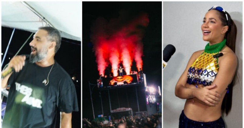 Ra� e Michele Andrade mostram sua satisfa��o na 1� edi��o do Sol Folia, em Patos