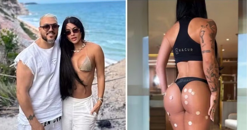 Namorada de Belo, Rayane Figliuzzi exibe 'bumbum harmonizado'