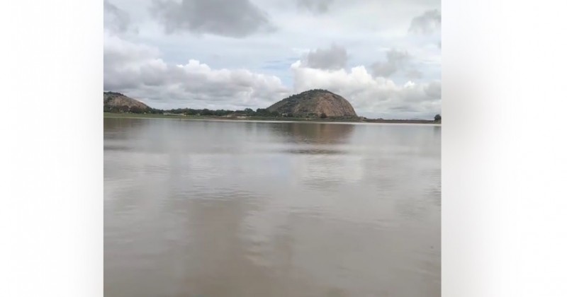Barragem Farinha em Patos sai de seca para 57% da capacidade em tr�s dias, devido �s fortes chuvas na regi�o