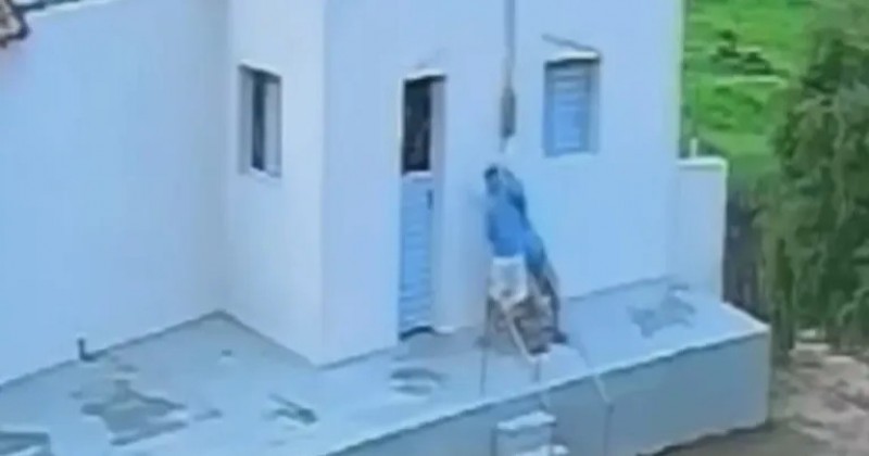 Filho agride pai de 91 anos e � flagrado por c�meras de seguran�a no Sert�o da Para�ba