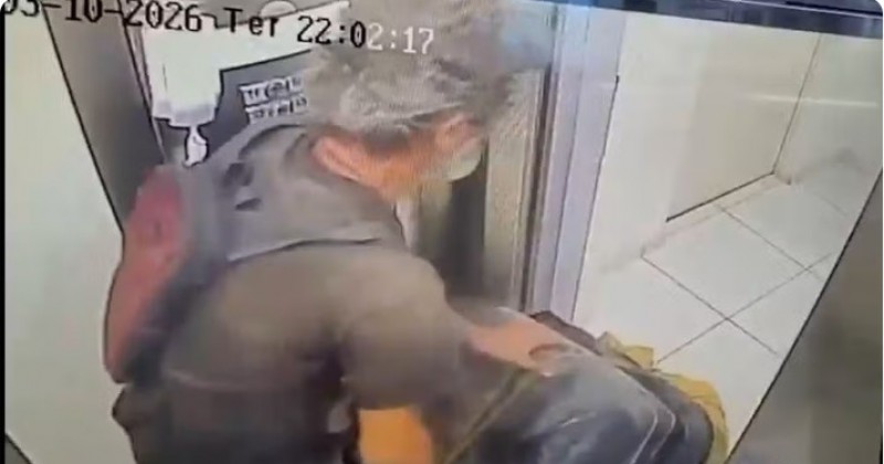 Imagens mostram namorado de mulher encontrada carbonizada carregando corpo em mala