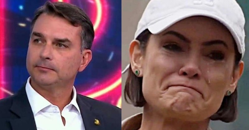 Michelle Bolsonaro desabafa ap�s supostos ataques de Fl�vio Bolsonaro: 'Lixo'