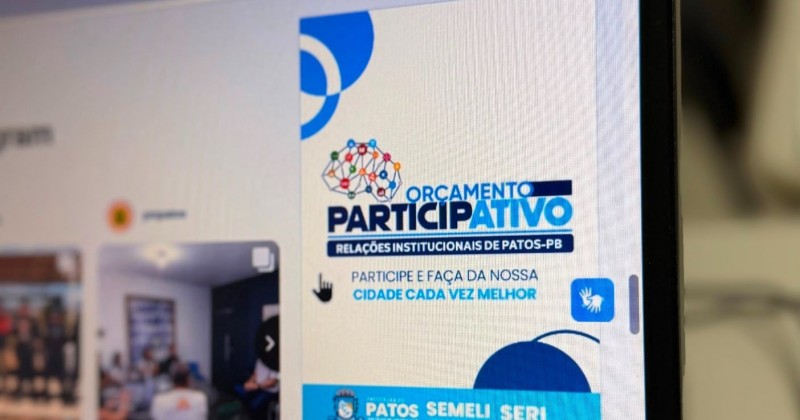 Popula��o de Patos pode levar sugest�es ao Or�amento Participativo pela internet; veja