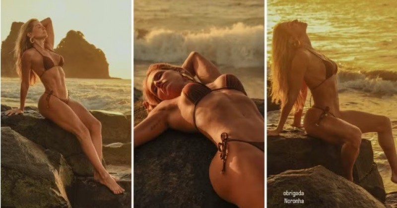 Deborah Secco se despede de Fernando de Noronha com cliques de tirar o f�lego