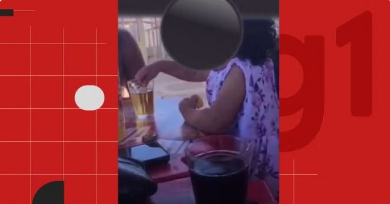 Beb� de 1 ano � filmado ingerindo bebida alco�lica durante reuni�o de fam�lia no Sert�o