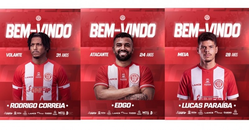 Esporte de Patos anuncia mais tr�s contrata��es para meio e ataque para Copa Para�ba