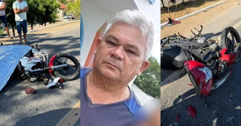 Acidente envolvendo caminh�o-pipa e duas motos na BR-361, em Patos, mata idoso e deixa dois feridos