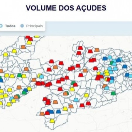 Sobe para 15 o n�mero de a�udes sangrando na PB, mas 37 ainda est�o praticamente secos