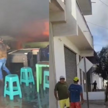 Recusa de mulher de namoro a tr�s no Sert�o faz homem incendiar casa e bar 