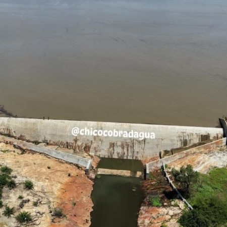 Barragem Farinha atinge quase 96% da sua capacidade e faltam 14cm para sangria