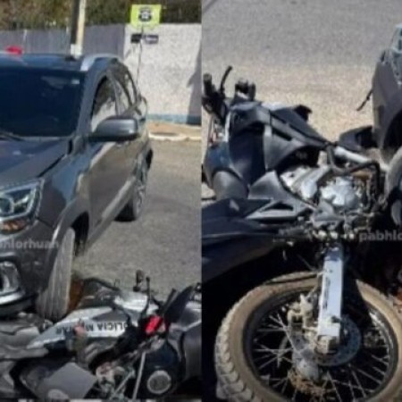Policial militar do Rotam fica ferido aps acidente em Patos