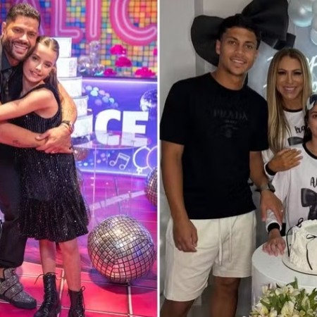 Jogador Hulk e ex-mulher fazem festas separadas para o aniversrio da filha