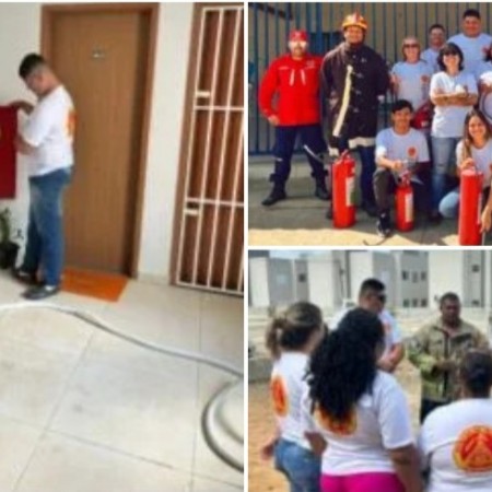 Moradores do So Judas Tadeu so treinados em brigada de incndio pela Lobo Fire e CEHAP 