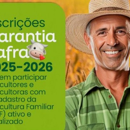Agricultores de Patos so convocados para inscries do Garantia Safra 2025/2026