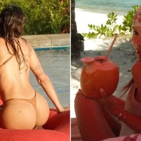 Anitta curte descanso em praia e piscina em novos cliques em ilha no Imen