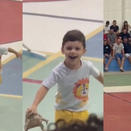 [VDEO] Garoto da Prata-PB surpreende ao pegar sapo com a mo e tirar do meio da quadra