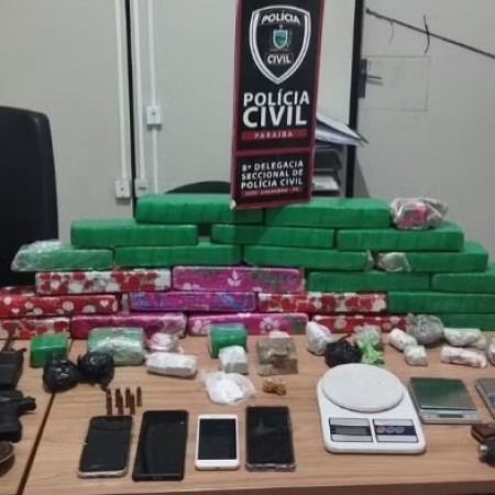 Oito pessoas so presas em operao na Paraba com 40kg de drogas