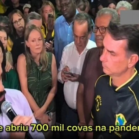 Evanglico fala verdades na cara de Flvio Bolsonaro em viglia e  agredido por apoiadores; veja o vdeo