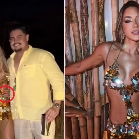 Influenciadora de Patos Gessica Muniz surge agarrada com Z� Felipe no r�veillon no RN 