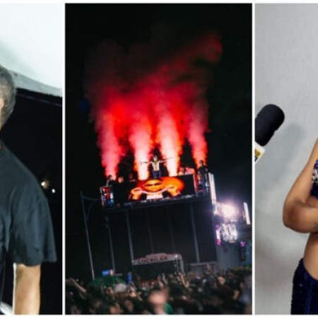 Ra� e Michele Andrade mostram sua satisfa��o na 1� edi��o do Sol Folia, em Patos