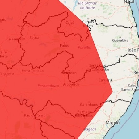 Inmet renova alerta m�ximo de perigo para PB e chuva deve afetar mais de 220 cidades nas pr�ximas horas